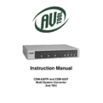 AV TOOL CDM-830TR Instruction Manual