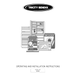 Tricity Bendix SI 453 Operating and Installation Instructions