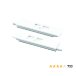 Prime-Line F 2734 Tilt Latch Pair, White Plastic Construction, spring-loaded, Snap-In Instructions