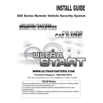 Ultra Start 600 Series Automobile Alarm Install guide