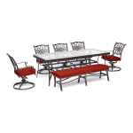 Hanover Traditions 7-Piece Aluminum Outdoor Patio Dining Set Assembly Instructions