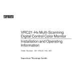 Digital Equipment VRC21-Hx Installation And Operating Information