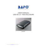 Bafo BF-2001 USB to IDE 3.5" HDD Enclosure Manual