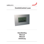 Zehnder Rittling ComfoControl Luxe manual