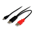 StarTech.com 3 ft USB Y Cable for External Hard Drive - USB A to mini B Datasheet