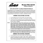 Audiovox Automobile Alarm PRO 9233 Owner's Manual