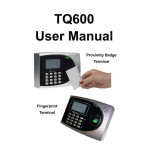 Acroprint TQ600 User manual