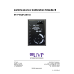 UVP Luminescence Calibration Standard Instructions