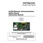 Hitachi SJ-EN Ethernet Communications Instruction manual
