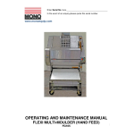 Mono Equipment FG105 Operating And Maintenance Manual