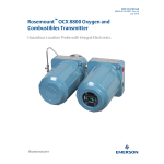 Rosemount OCX 8800 O2 / Combustibles Transmitter General Purpose-Orig. Issue Owner's Manual