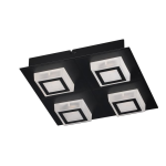 Eglo 99364A Masiano 1 10.63 in. 4-Light Black LED Semi-Flush Mount Specification