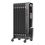 GYMAX GYM06343 1500-Watt Black Electric Oil Filled Radiator Space Heater User guide