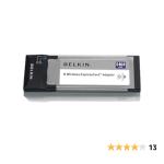 Belkin N Wireless ExpressCard Adapter Datasheet