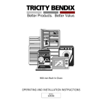 Tricity Bendix BS610W Operating instructions