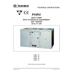 Technibel PHR507VAB Groupes d'eau glacÃ©e air/eau > 17KW Installation Instructions