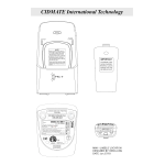 CIDMATE International Technology PIZXG32010 2.4GHzANALOG CORDLESS PHONE User Manual
