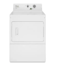 Whirlpool CEM2795JQ 7.4 cu. ft. 240 Volt White Commercial Electric Super-Capacity Dryer Installation instructions