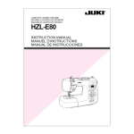 Juki HZL-E80 1-needle Household Sewing Machine Instruction manual