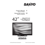 Sanyo DP42410 Owner's Manual
