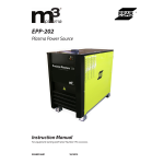 ESAB EPP-202 Plasma Power Source Instruction manual
