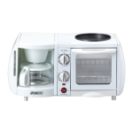 Aroma ABT-203 Breakfast-To-Go&trade; 3-in-1 Toaster Oven, Coffee Maker and Griddle Owner's Manual