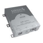 Sirius Satellite Radio Stereo System SIR-SNY1 Installation guide