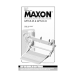 Maxon GPTLR SERIES (2004 Release) Operation Manual