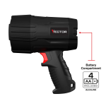 VECTOR SL3AKV 800 Lumen Handheld LED Spotlight, 4 AA Batteries Included Product Manual
