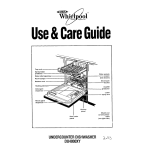 Whirlpool DU4003XL Dishwasher User manual