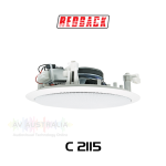 Redback C2121 165mm (6.5&quot;) 15W 100V Coaxial 2 Way Fastfix Ceiling Speaker Specifications