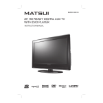 Matsui TV/DVD1400 Instruction Book