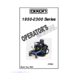 Dixon ZTR 2300 Lawn Mower Operator`s manual