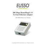 Eusso UPL5500-200 200Mbps Powerline Ethernet Adapter User manual