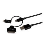 StarTech.com LTADUB1MB 1 m (3 ft.) 3 in 1 Charging Cable Datasheet