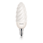 Philips Twisted Candle energy saving bulb 872790085254701 Datasheet