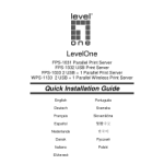 LevelOne 2 USB + 1 Parallel Wireless Print Server Datasheet