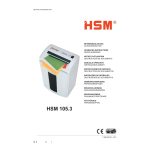 HSM 105.3 Operating Instructions Manual