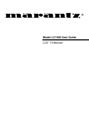 Marantz LC1500 User guide | Manualzz