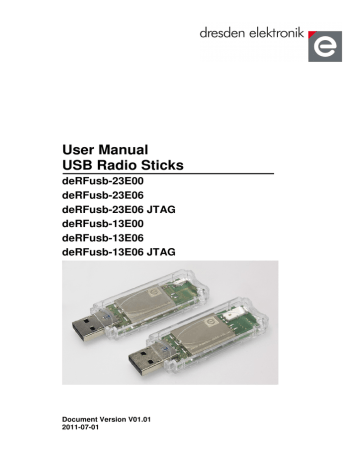 dresden elektronik deRFusb-13E06 User manual | Manualzz