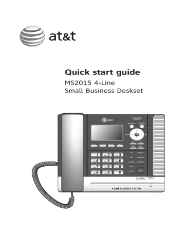 AT&T MS2015 Quick Start Guide | Manualzz