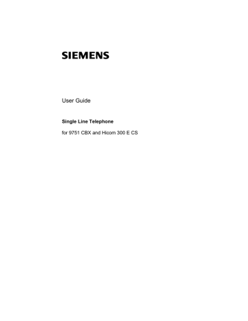 Siemens 9751 CBX User guide Siemens 9751 CBX User guide
