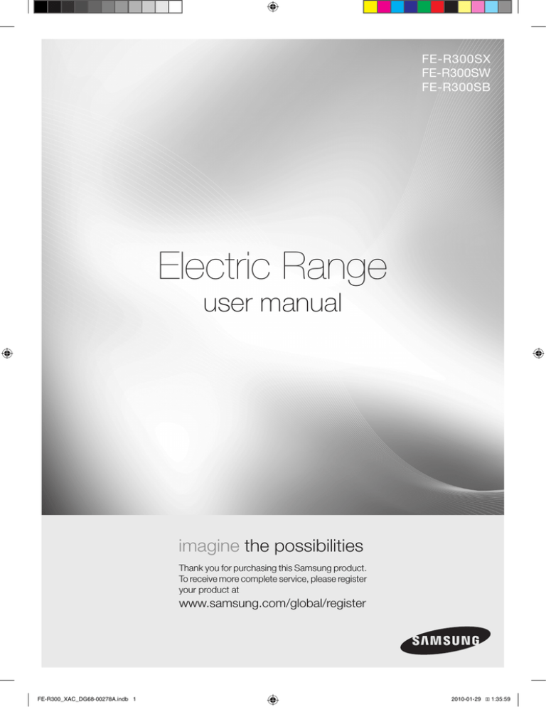 Samsung FE-R300SW User manual Samsung FE-R300SW User manual