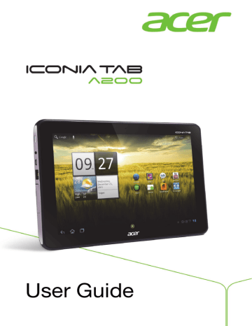 Acer A200 User guide Acer A200 User guide