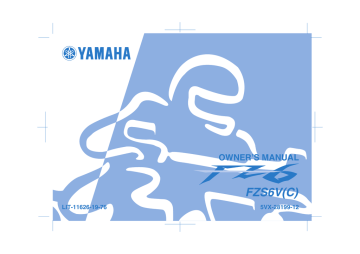 Owner's manual | Yamaha FZS6V(C) Owner`s manual | Manualzz