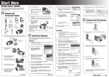 Epson Stylus C84WN User guide Epson Stylus C84WN User guide