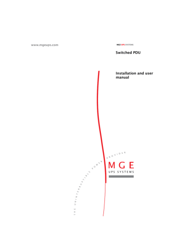 MGE UPS Systems Switched PDU User manual | Manualzz MGE UPS Systems Switched PDU User manual | Manualzz