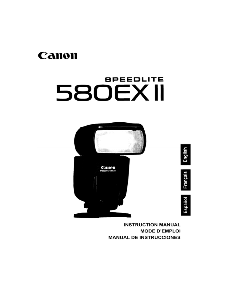 Canon 580EXII Instruction manual Canon 580EXII Instruction manual