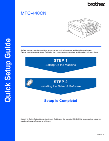 Brother MFC-440CW Quick Setup Guide | Manualzz