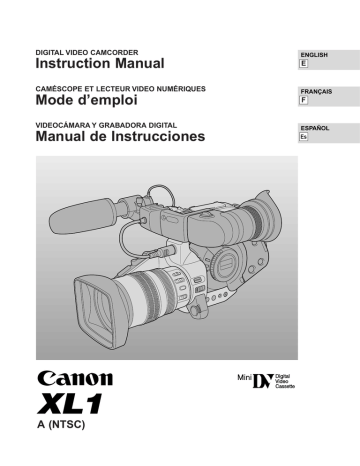 Canon XL 1A Instruction manual Canon XL 1A Instruction manual